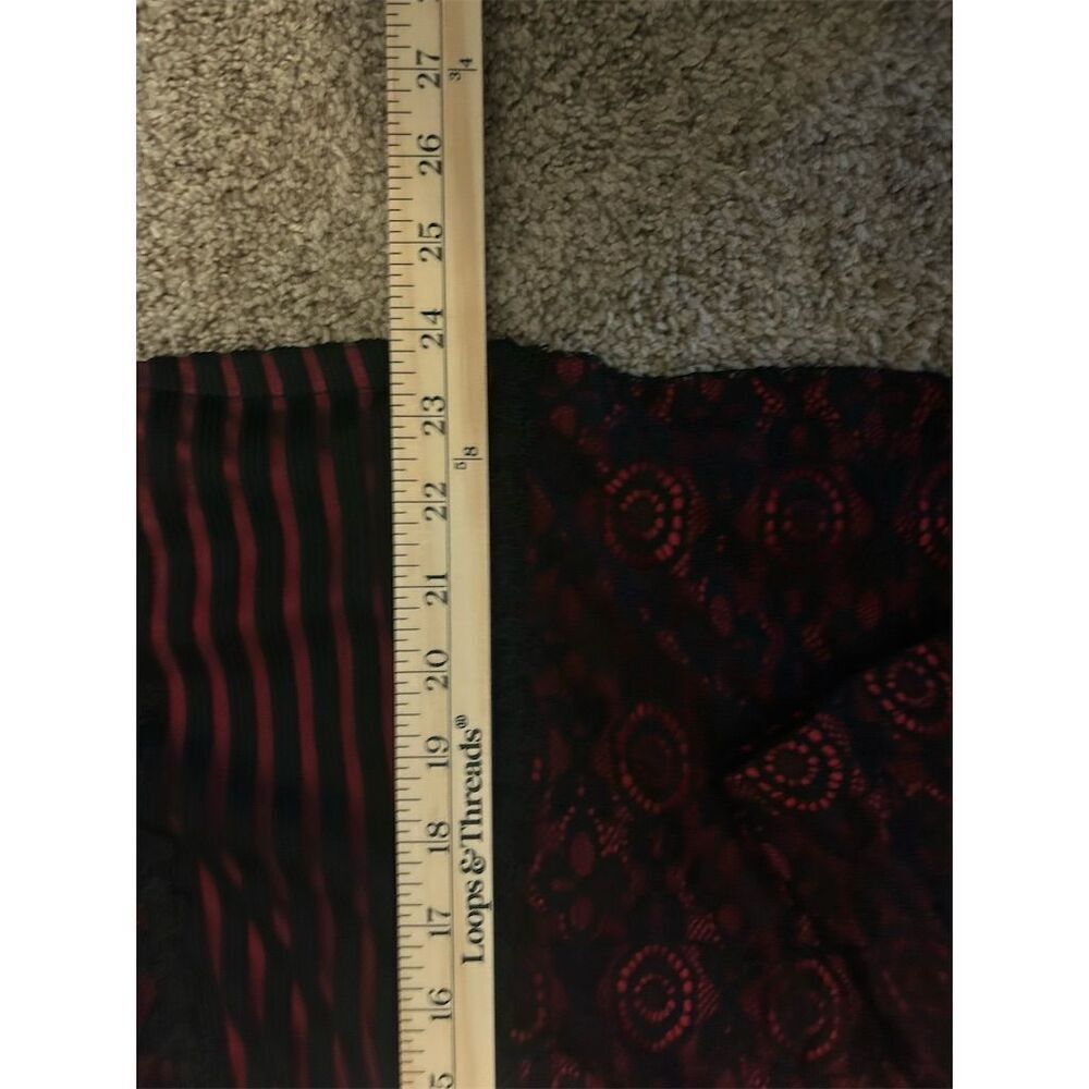 Feifei Women's M Black & Red Lace Blouse High Neck Party Top - Picture 3 of 7